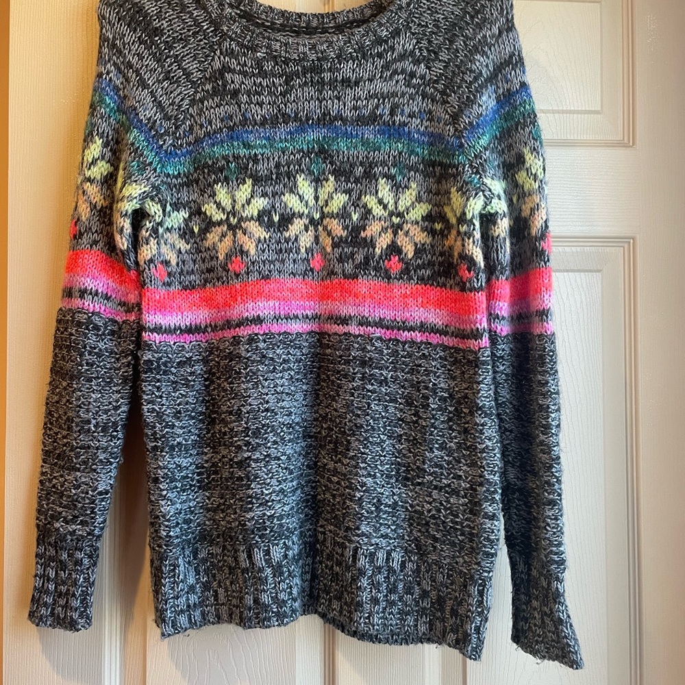American Eagle Women's Multicolor Patterned Jegging Sweater, Size XS